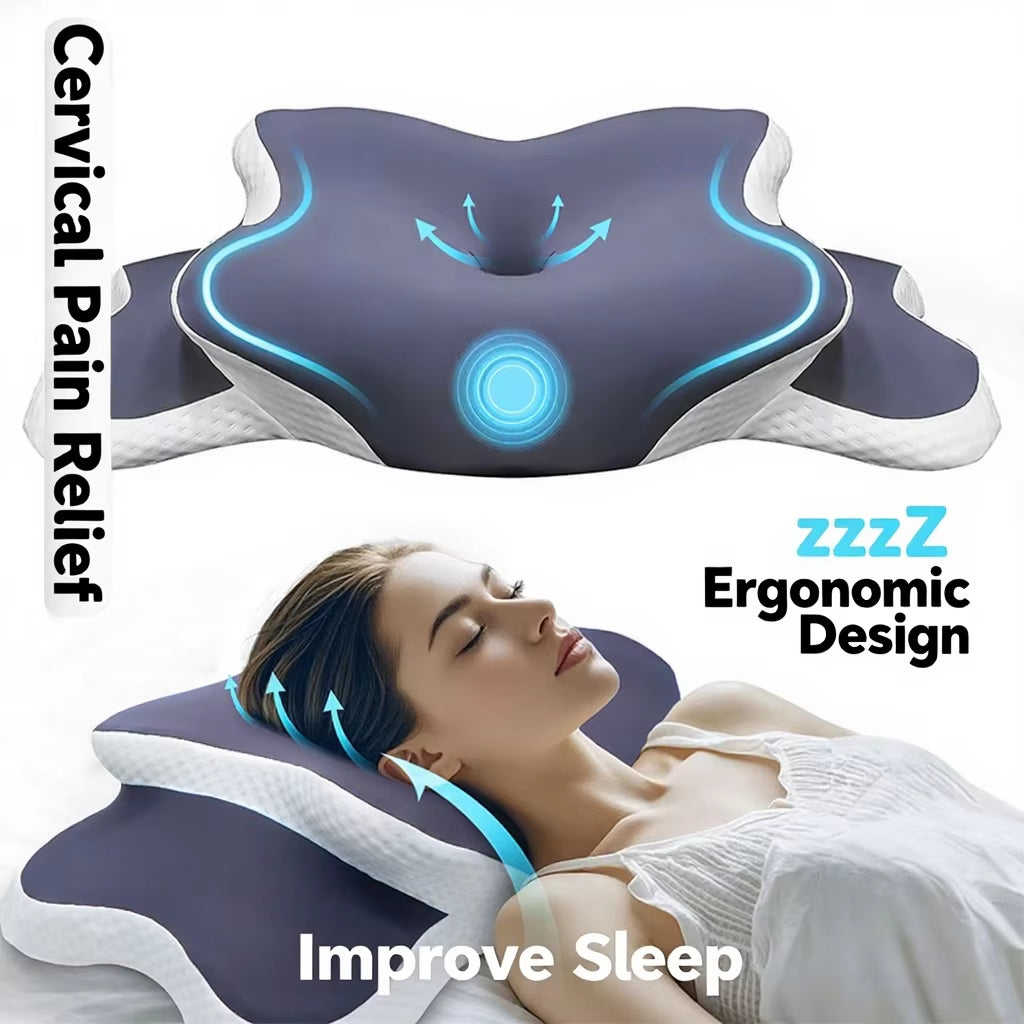2026 NEW Ergonomic Orthopedic Neck Support Side Back Stomach Sleep Pillow Memory Foam Pillow Cervical Pillow Relieve Neck Pain