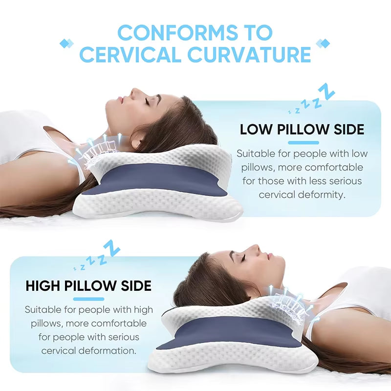 2026 NEW Ergonomic Orthopedic Neck Support Side Back Stomach Sleep Pillow Memory Foam Pillow Cervical Pillow Relieve Neck Pain