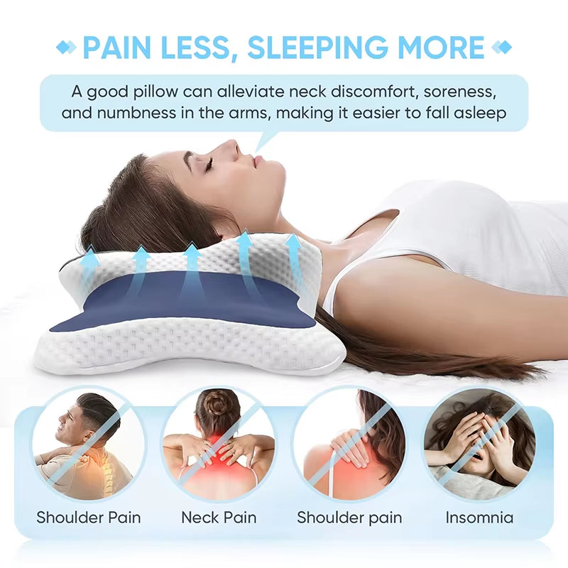 2026 NEW Ergonomic Orthopedic Neck Support Side Back Stomach Sleep Pillow Memory Foam Pillow Cervical Pillow Relieve Neck Pain